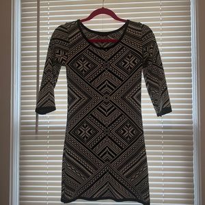 Patterned Sweater Dress